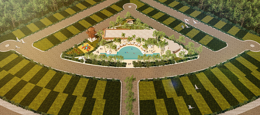 Areas comunes y lotes aereo frontal