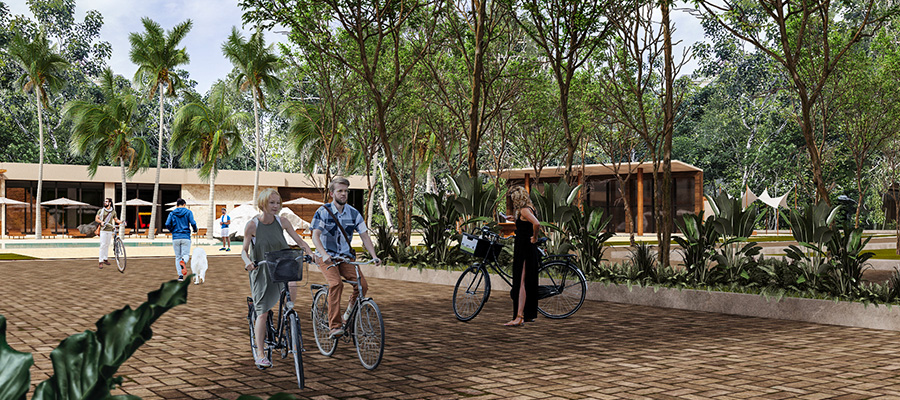 Calles y áreas comunes de fondo - Ocean Village